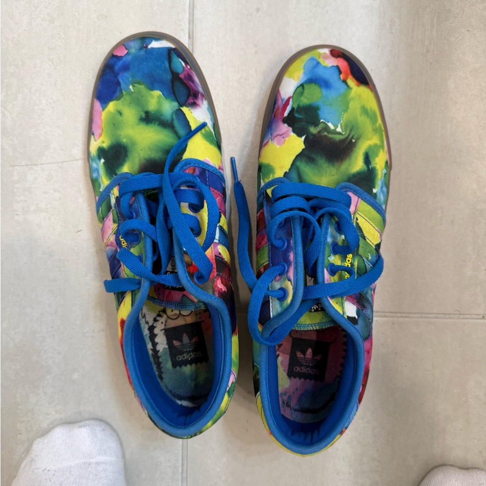 Adidas HVW8 Seeley Colab Kevin Lyons Watercolor Gum Shoes
